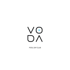 Voda or woda logotype. Water logo template in polish.