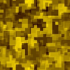 Monochrome seamless mosaic pattern in golden colors EPS10 vector texture file