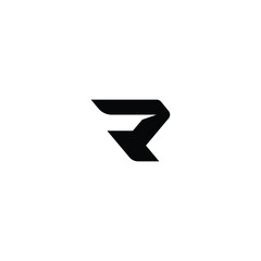 Minimalist Letter R logo concept. For racing industry