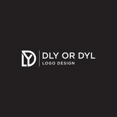 DLY OR DYL LOGO DESIGN VECTOR
