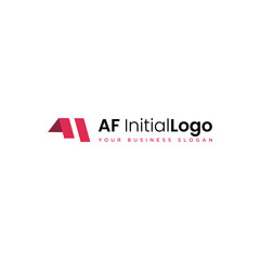 AF OR FA INITIAL LOGO DESIGN VECTOR