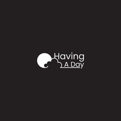 HAVING A DAY LOGO DESIGN VECTOR