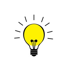 Bulb icon logo vector