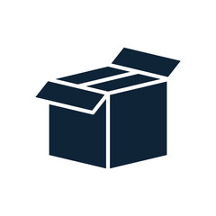 Cargo container symbol. package box or container icon