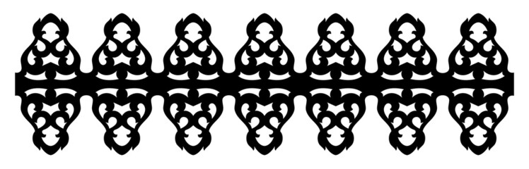 Decorative element on a white background for printing and laser cutting.