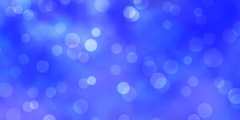 Light BLUE vector texture with disks. Abstract illustration with colorful spots in nature style. Pattern for business ads.