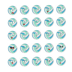 soccer ball. icon set. vector image