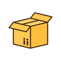 Cargo container symbol. package box or container icon