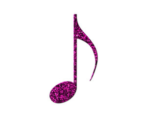 Musician Clef Musical Aural Purple Glitter Icon Logo Symbol illustration
