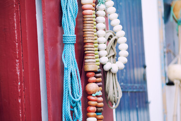 Ropes and fishing's  tools ready to use