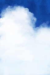 背景素材_水彩テクスチャ_青空