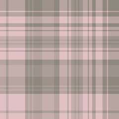 Seamless pattern in light pink and gray colors for plaid, fabric, textile, clothes, tablecloth and other things. Vector image.