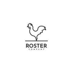 Rooster logo company template design