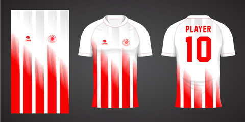 red sports shirt jersey design template © karya411