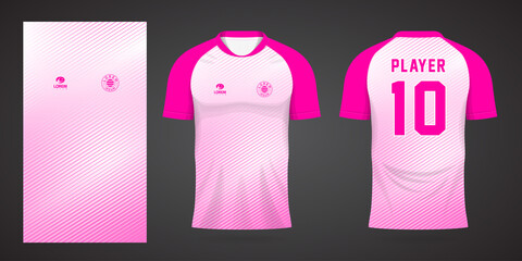 pink sports shirt jersey design template