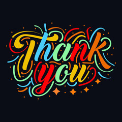 Thank You typography design