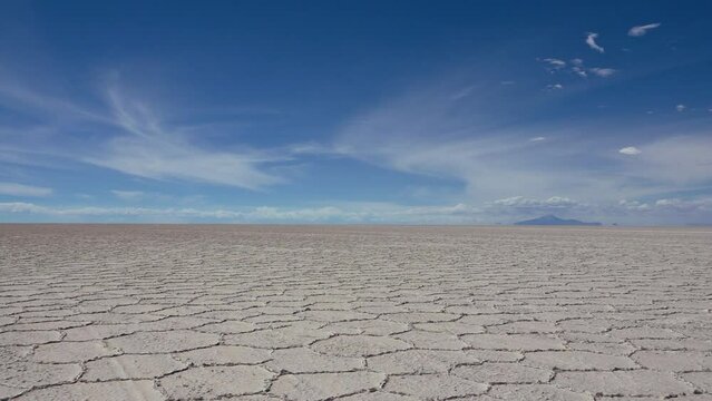 Panoramic view of Salar de Uyuni in Bolivia