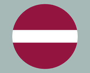 Obraz premium Latvia Flag National Europe Emblem Icon Vector Illustration Abstract Design Element