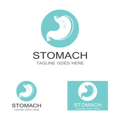 stomach health and stomach care logo design icon vector template