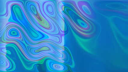 Fototapeta na wymiar Abstract textural iridescent blue holographic background.