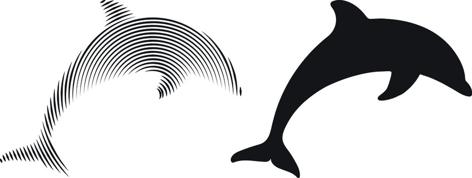 Dolphin logo silhouette