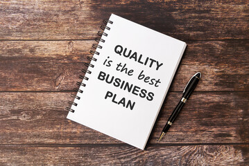 Note Pad With Inspirational Quotes  - Quality is the best business plan