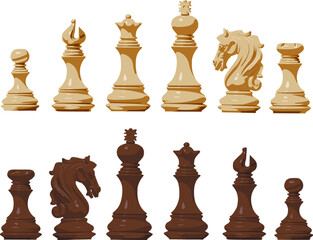 chessmen
white and black pieces