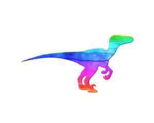 Dinosaur T rex Dino symbol, LGBT Gay Pride Rainbow Flag icon logo illustration