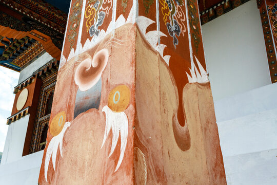 Exterior of the Khamsum Yeulley Namgyal chorten temple in Punakha, Bhutan, Asia