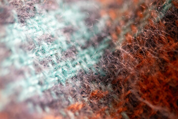 close up of colorful wool texture