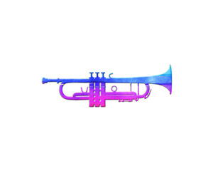 Trumpet Music symbol, LGBT Gay Pride Rainbow Flag icon logo illustration