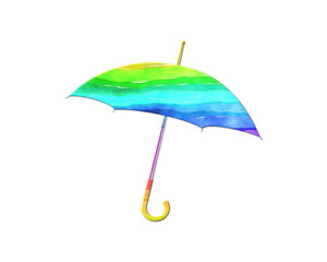 Umbrella symbol, LGBT Gay Pride Rainbow Flag icon logo illustration