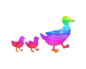 ducks birds symbol, LGBT Gay Pride Rainbow Flag icon logo illustration