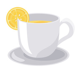 teacup with lemon