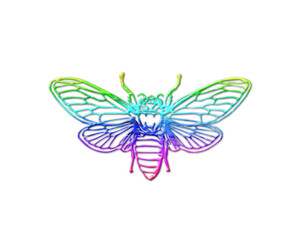 Beekeeper Honey bee symbol, LGBT Gay Pride Rainbow Flag icon logo illustration