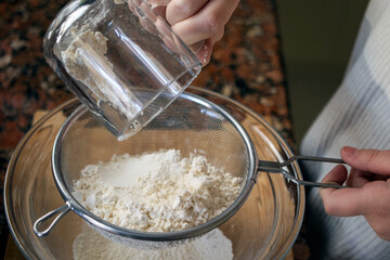 preparing the dough