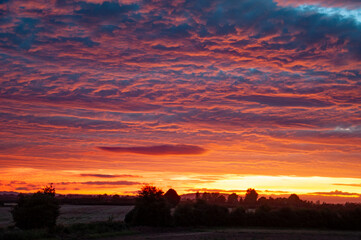 Sunset over the river