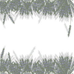 Obraz premium frame with delicat lavendel-twigs. frame for wedding invitationsor greeting cards. 