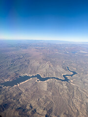 Aerial view of valleys in southwest USA
