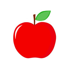 Red Apple Illustration. Apple fruit icon