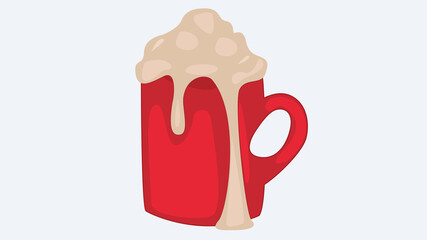 Christmas drink. isolated flat vector illustration