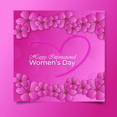 Exclusive international women day social media template