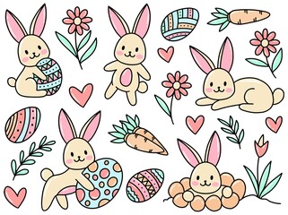 Easter Doodle Clip Art Collection