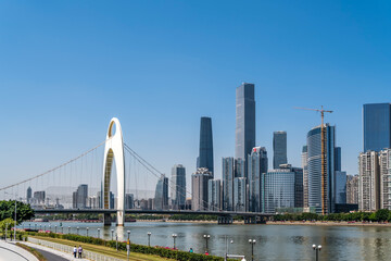 Fototapeta premium Guangzhou Financial Center Modern Office Building
