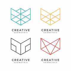 Abstract geometric elements creative vector design template