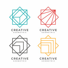 Abstract geometric elements creative vector design template