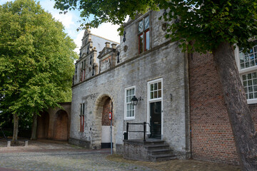 Fototapeta na wymiar Noordhavenpoort building in the town of Zierikzee on Zeeland in the Netherlands