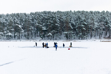 Hockey in winter 