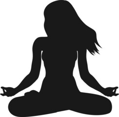Silhouette of yoga person