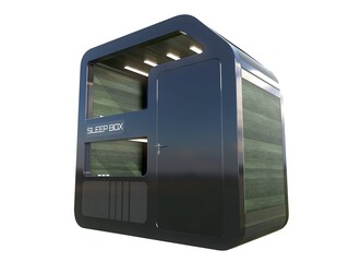 The sleep box isolated on white 3d illustration